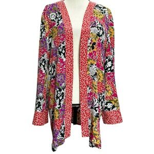 Ms Chaus Shrug M Floral Satin Swim Cover